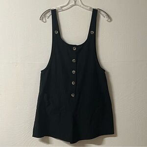Urban Romantics 100% Cotton Black Romper Overalls Size Small